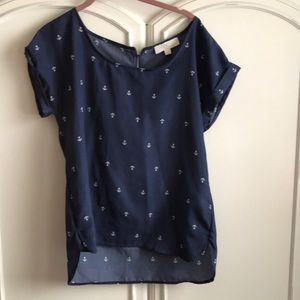 olive and oak nautical anchor tee